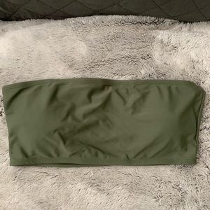 🌞 Army Green Bandeau Swim Top
